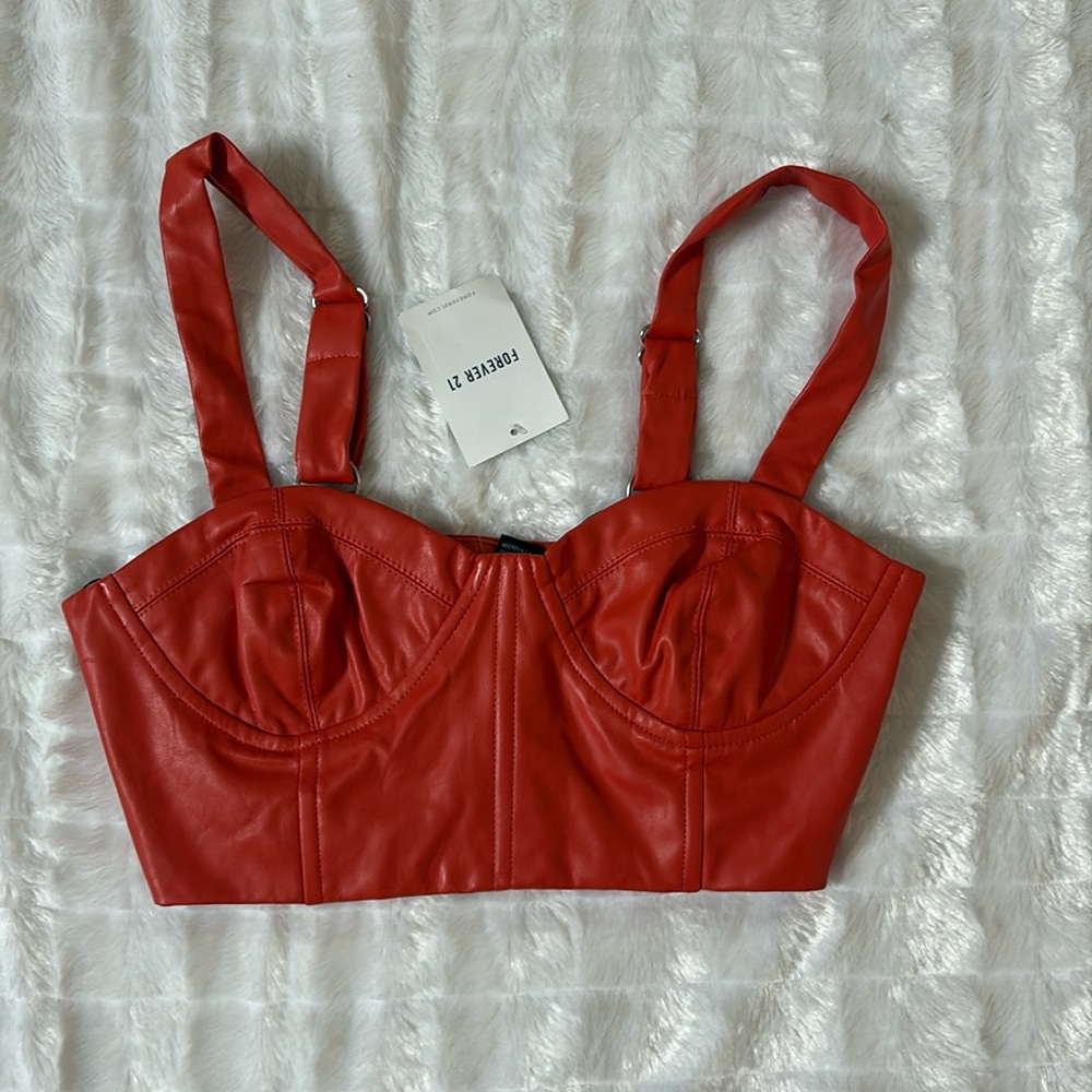 FOREVER 21 leather going out top